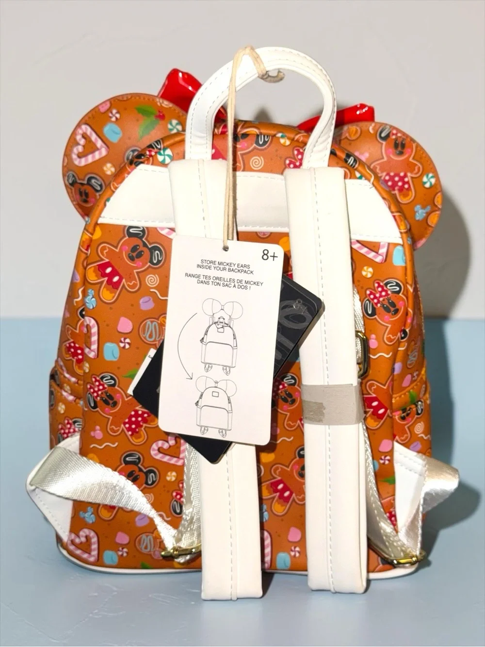 Loungefly Disney Christmas Gingerbread Backpack with matching Ears Headband